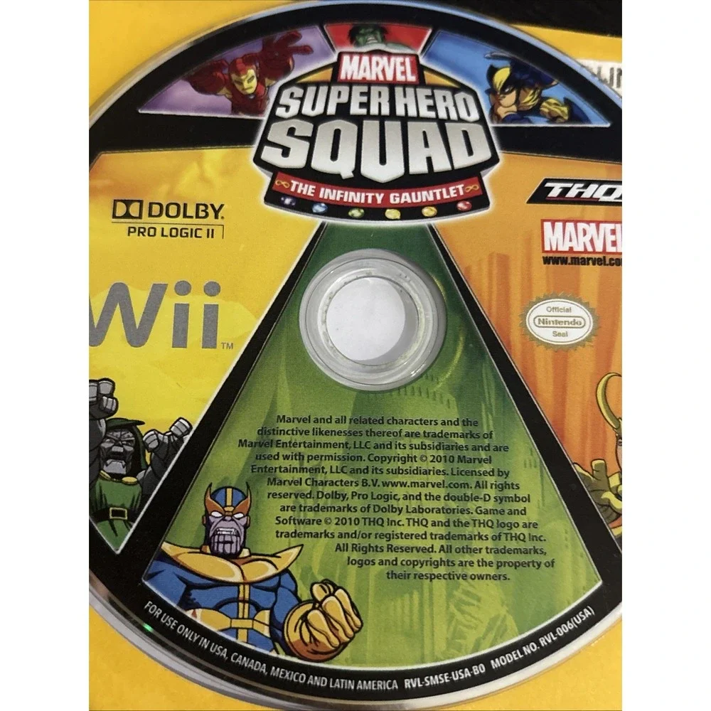 Marvel Super Hero Squad (Wii) Cd Only No‎ Case Manual